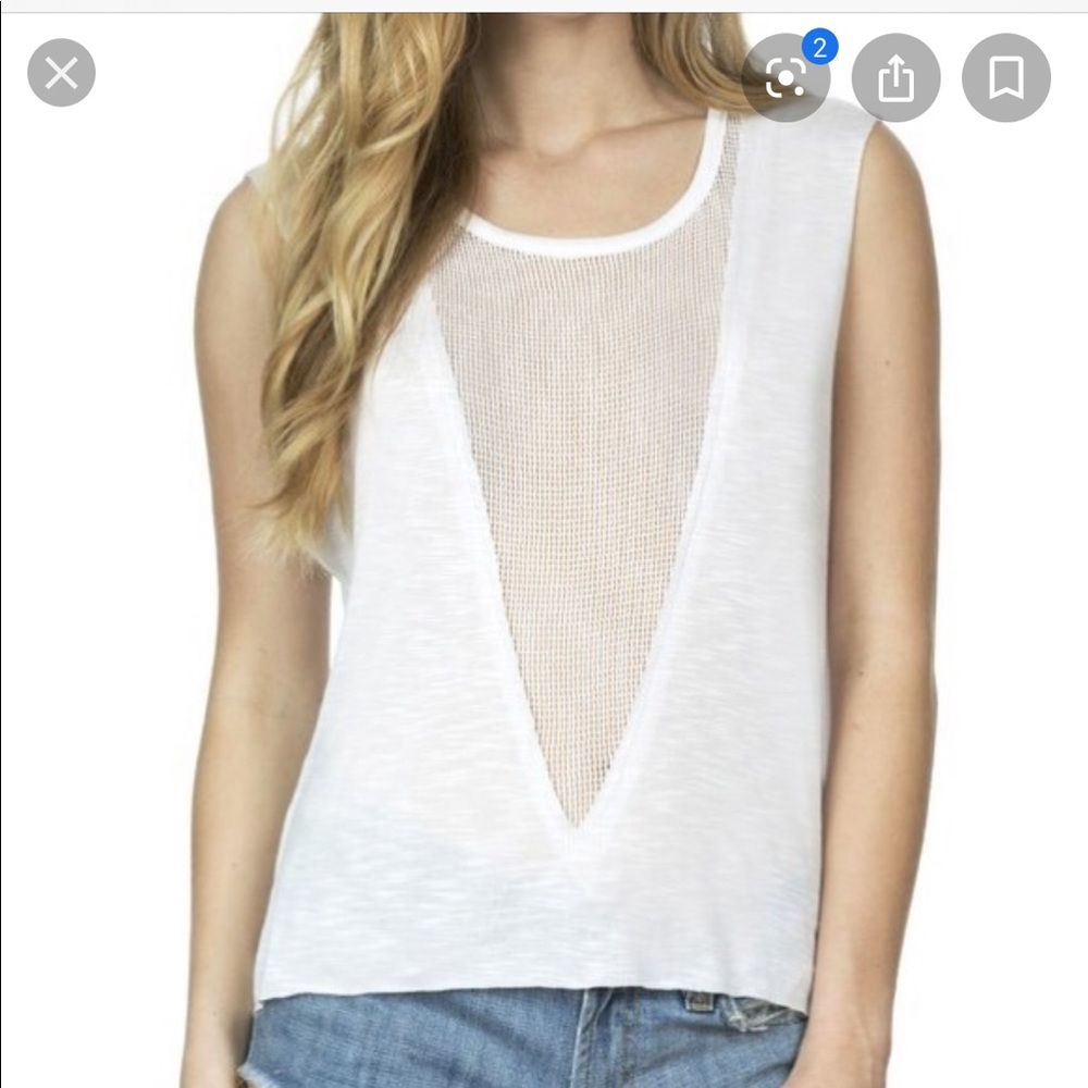 Emma and Sam LF mesh v tee